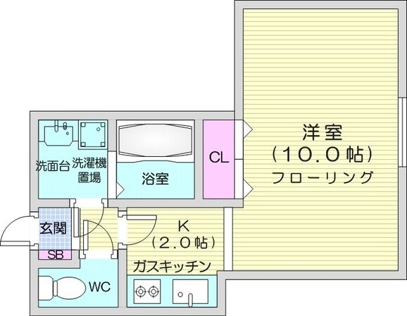 中島公園駅 徒歩10分 1階の物件間取画像